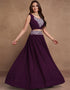 chic purple georgette designer party wear heavy salwar suit collection with purple georgette 13610-acy3750 Front View